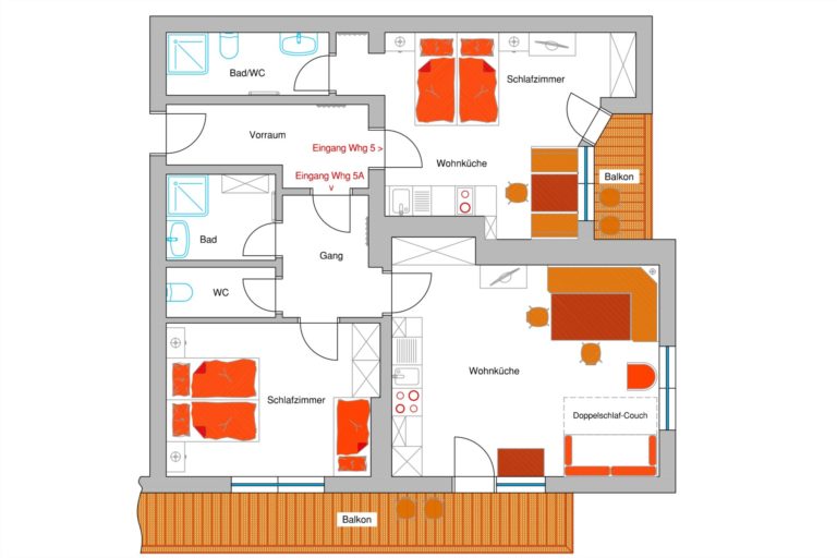 Wohnungsplan TOP 5 und 5A